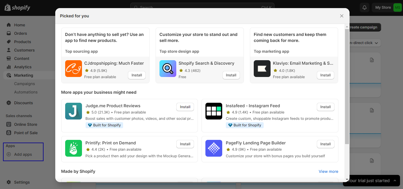 Shopify Third-Party Apps Features